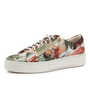 Django & Juliette Women’s Laila Green Multi Leather Sneakers Size 37 EU